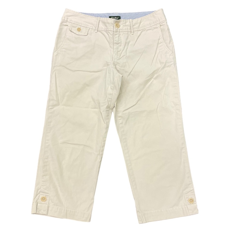 Eddie Bauer Vashon Fit Khaki Capri Pants.  Size 6